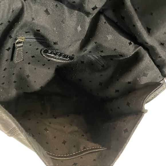 Fossil VTG Revival Flap, Black Leather Crossbody Bag - Picture 11 of 11